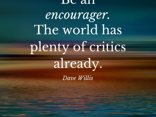 be an encourager
