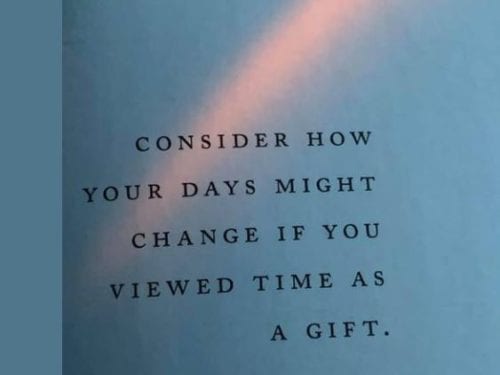 view time as a gift