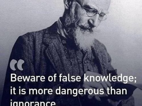 beware of false knowledge