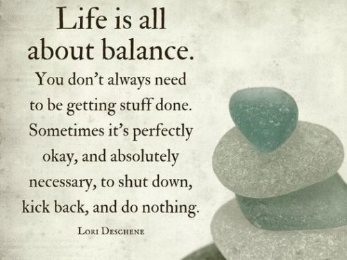 life is about balance
