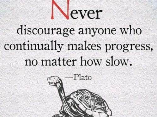 never discourage
