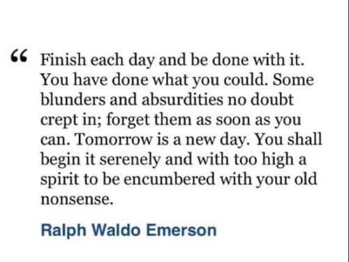 finish each day